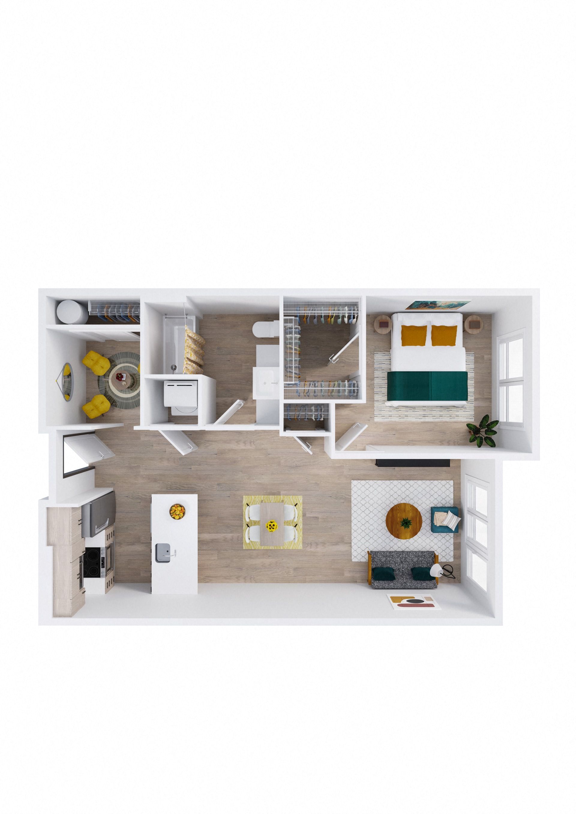 Zinnia Apartments in Shoreline, Washington B3 Floor Plan